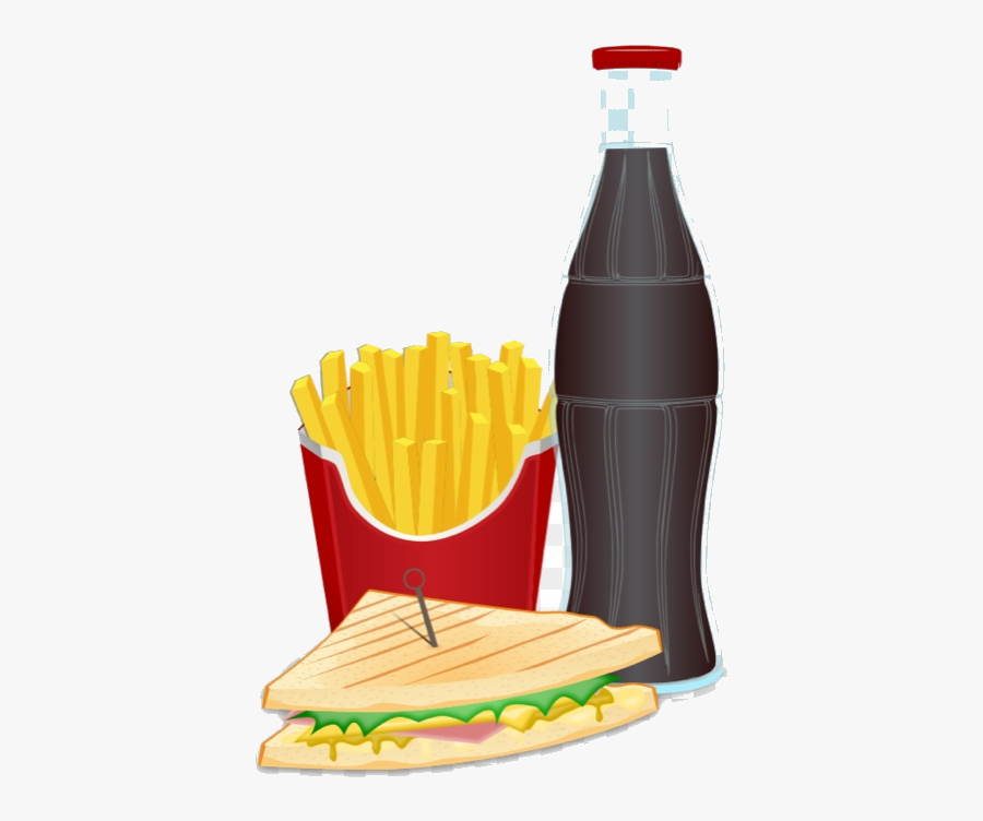 Soda Fast Food Clipart Sandwich And Soft Drinks Free - Desenho Coca Cola Png, Transparent Clipart