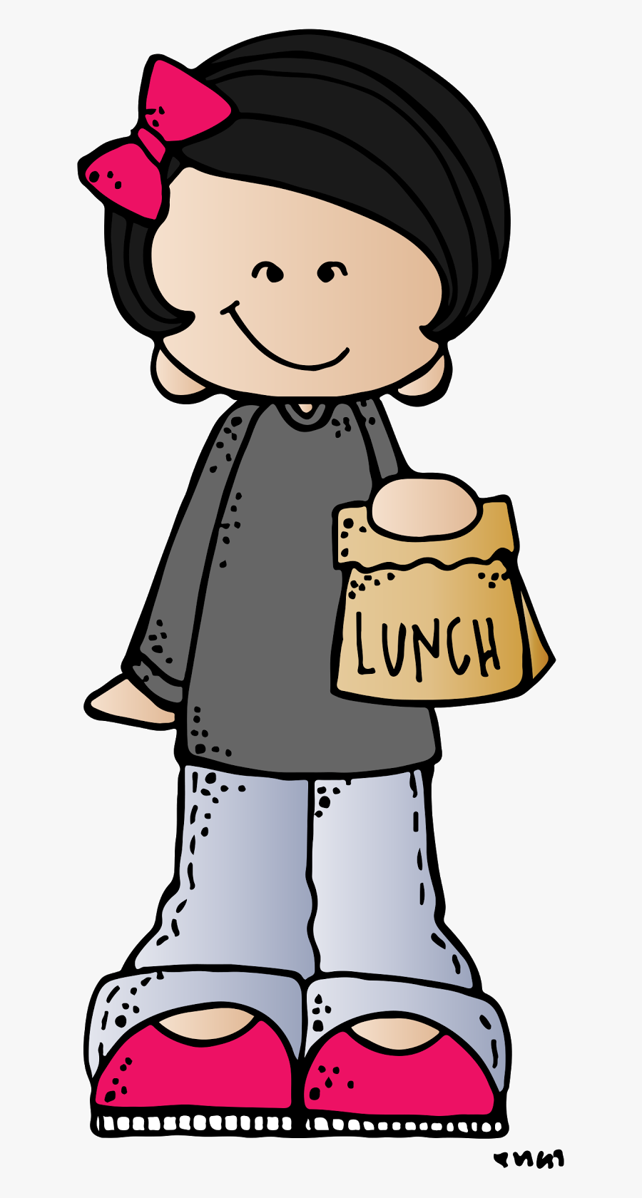 Day Ltw C Melonheadz - Girl Clipart Melonheadz Lunch, Transparent Clipart