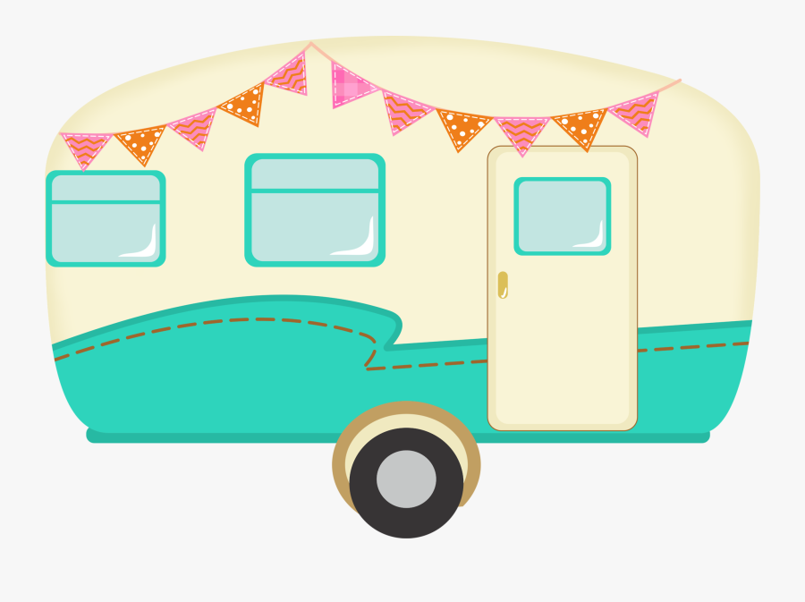 Happy Campers Being Strong A Hurricane Is Looming In - Caravan Clipart, Transparent Clipart