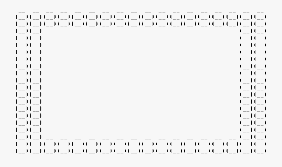 Ascii Bubble Border - Circle, Transparent Clipart