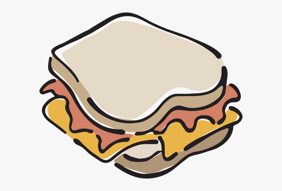 Sandwich Clipart Black And White, Transparent Clipart