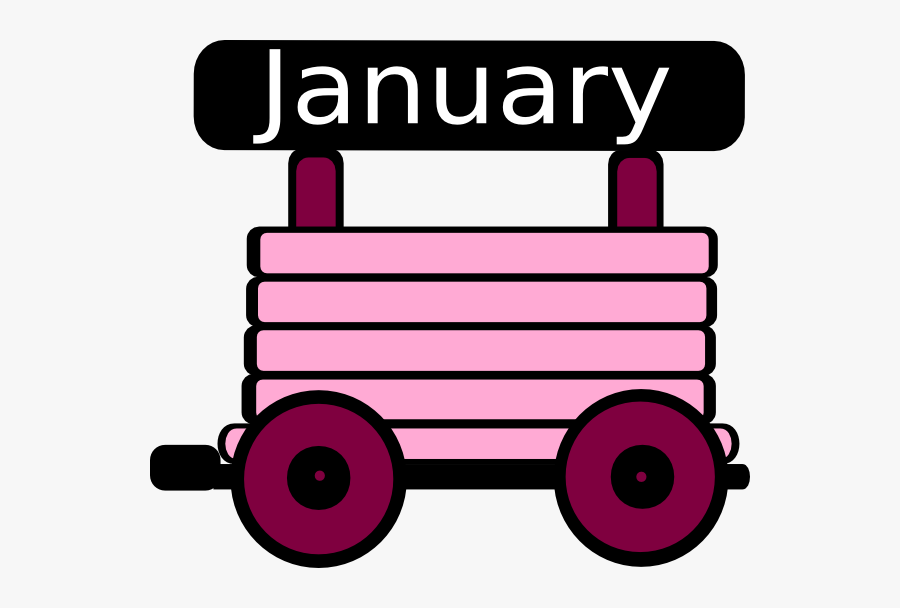 January Train Clipart, Transparent Clipart