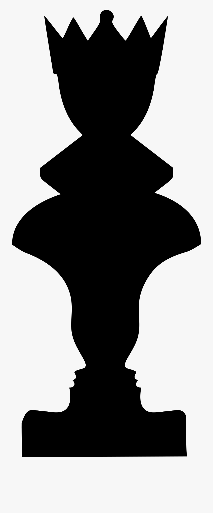 Clipart - Queen Chess Piece Vector, Transparent Clipart