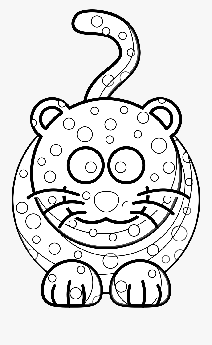 2012 » January » 05 Colouringbook - Draw Snow Leopard Cartoon, Transparent Clipart