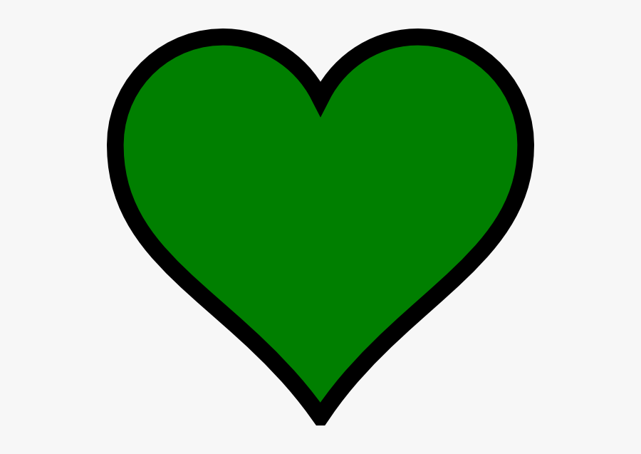 Green And Black Heart, Transparent Clipart