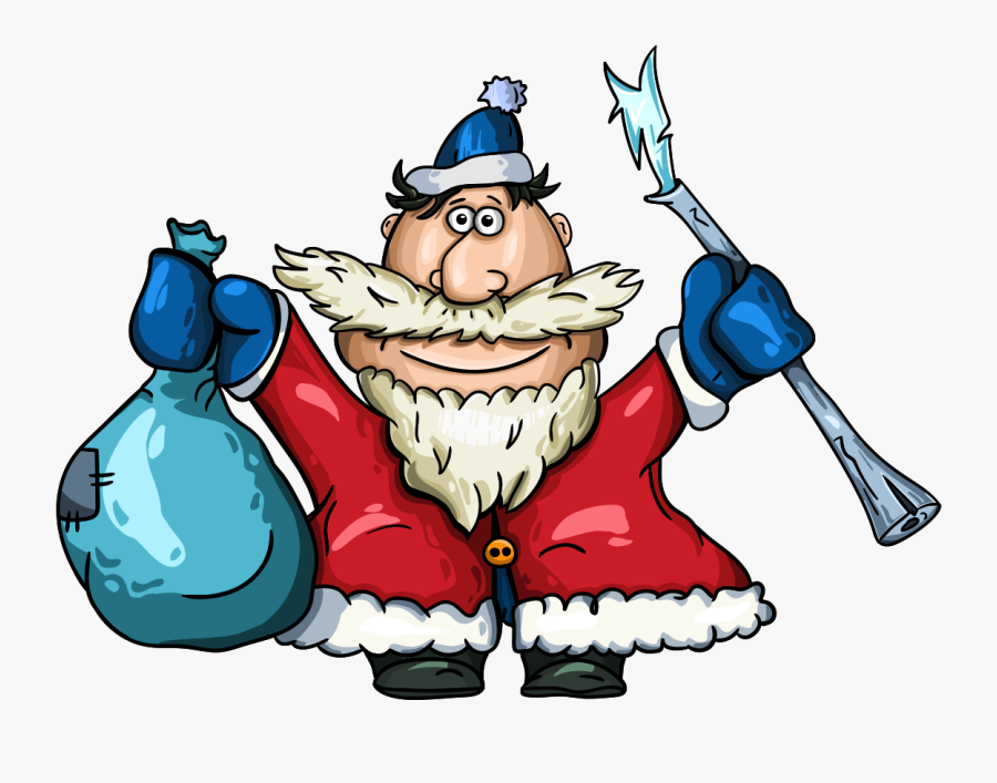 Santa Claus, Ded Moroz, Cartoon, Animated, Magic Stick - Santa Claus, Transparent Clipart