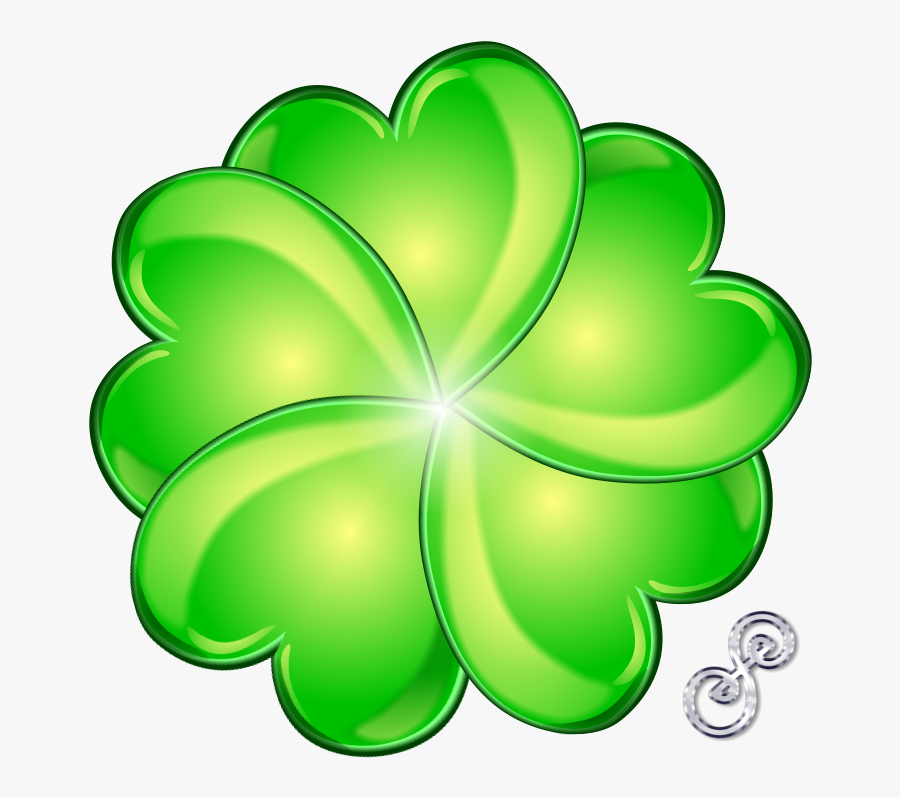 Transparent Four Leaf Clover Clip Art - Five Leaf Clover Design, Transparent Clipart