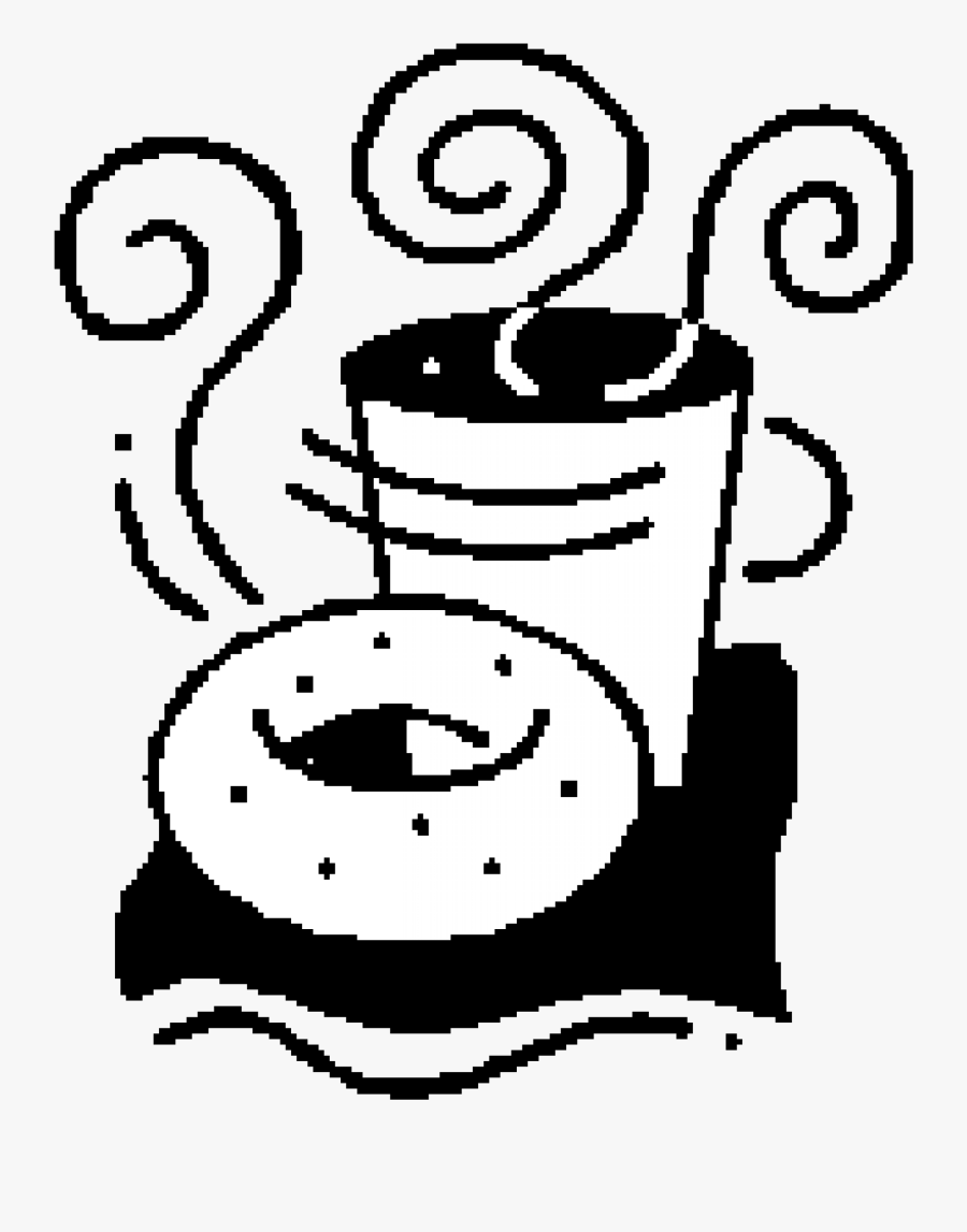 Bagel And Coffee Clip Art - Coffee And Bagel Icon, Transparent Clipart