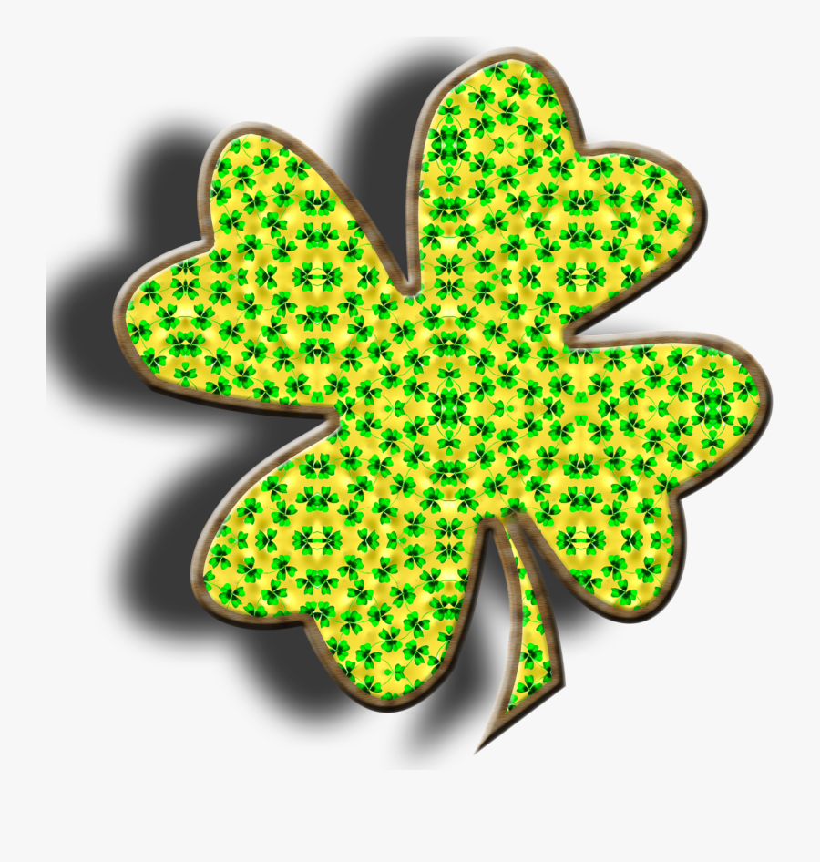 Lucky Clover Four Leaf Clover Isolated Free Picture - Shamrock, Transparent Clipart