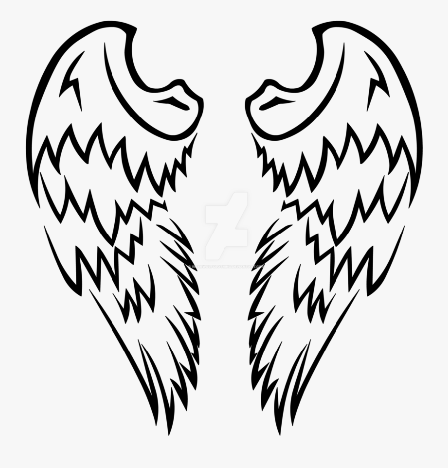 Angel Wings Tattoo Design By Wearwolfclothing On - Tribal Tattoo Designs, Transparent Clipart