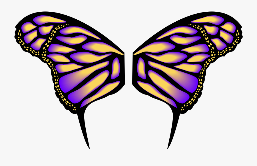 Transparent Butterflies Clipart - Clip Art Butterfly Wings, Transparent Clipart