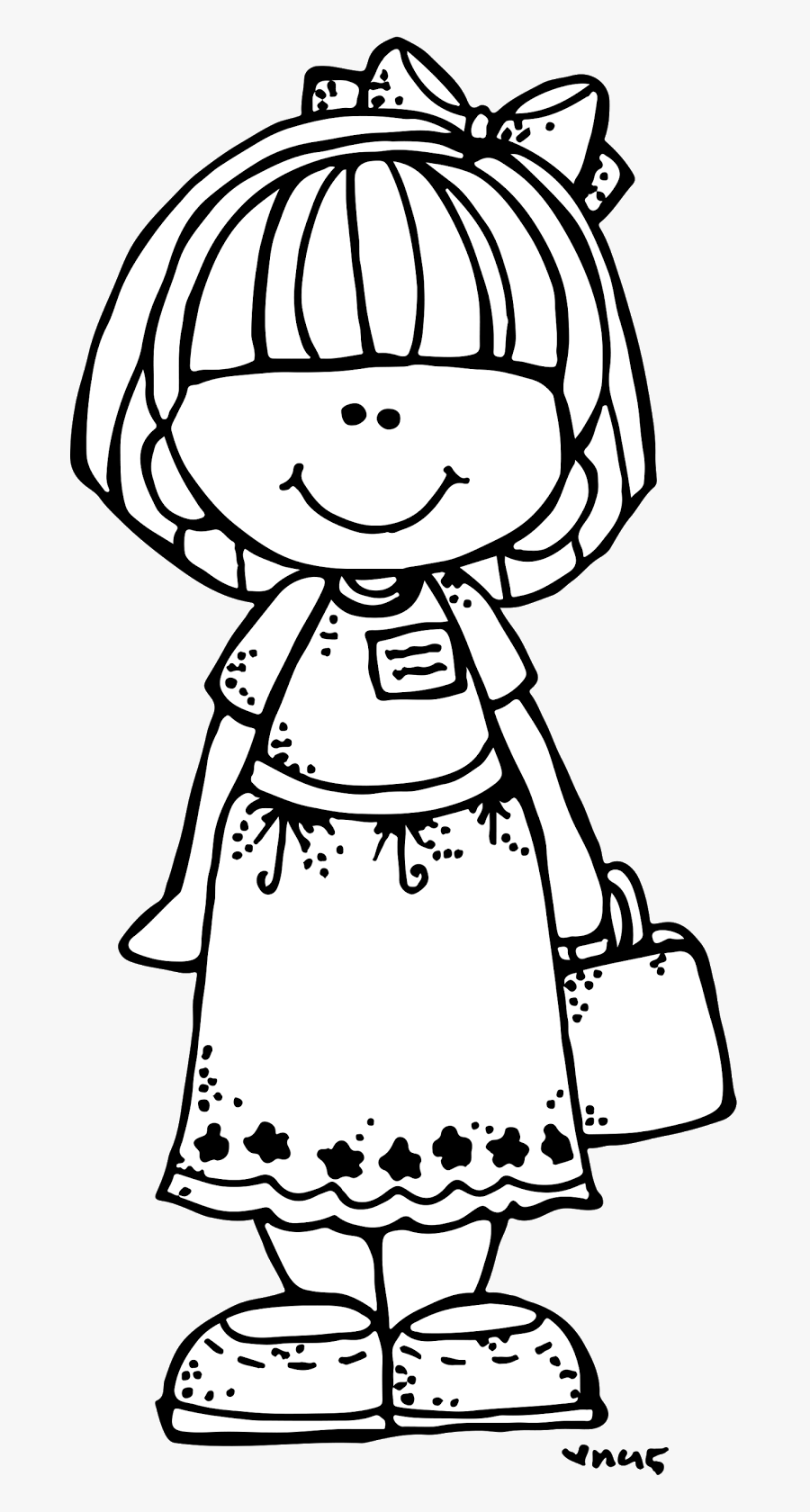 Melonheadz Lds Illustrating - Sister Black And White, Transparent Clipart