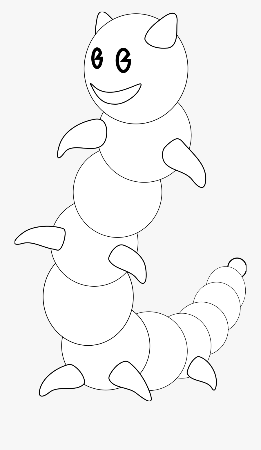 Caterpillar - Clipart - Black - And - White - Black And White Cartoon ...