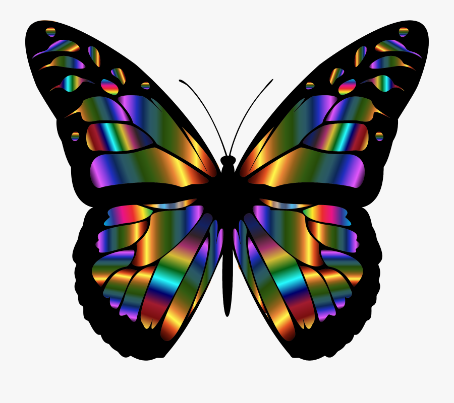Butterfly Wings Cliparts - Iridescent Butterfly Png , Free Transparent ...