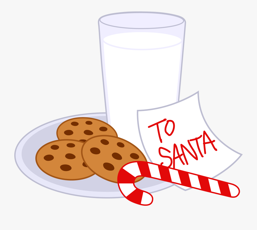 Christmas Cookies Milk Edge - Cookies And Milk Christmas, Transparent Clipart