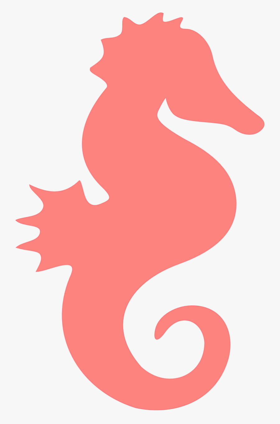 Coral Seahorse Clip Art At Clker - Silhouette Seahorse Clipart, Transparent Clipart