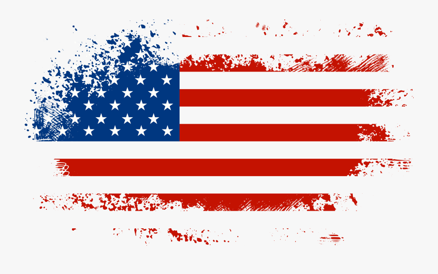 July Clipart Flag America - Transparent Background American Flag Png, Transparent Clipart