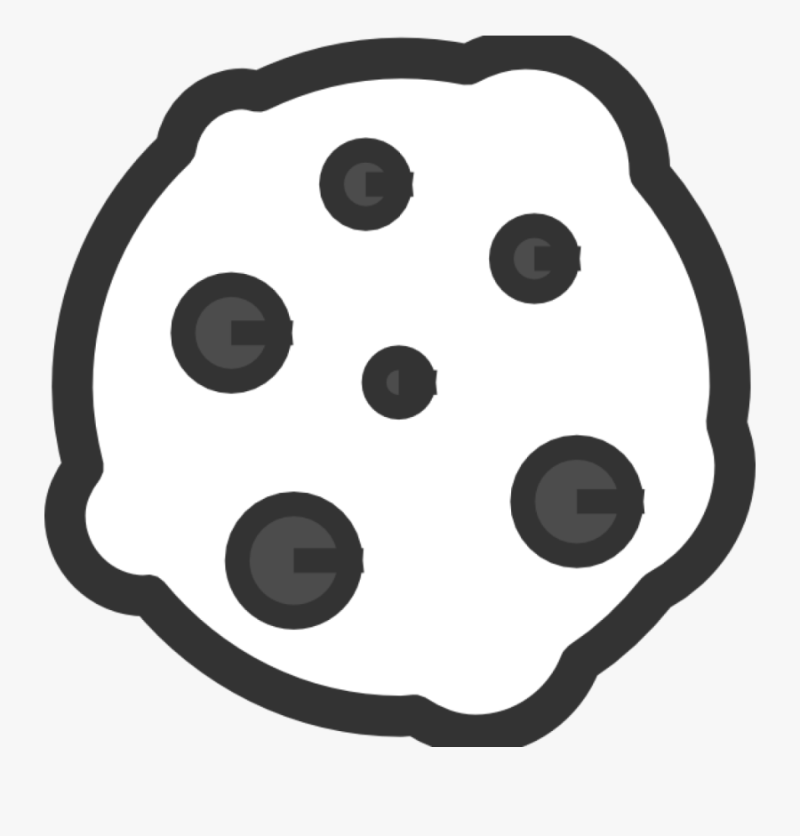 Cookie Clip Art - Black And White Image Of Cookie, Transparent Clipart