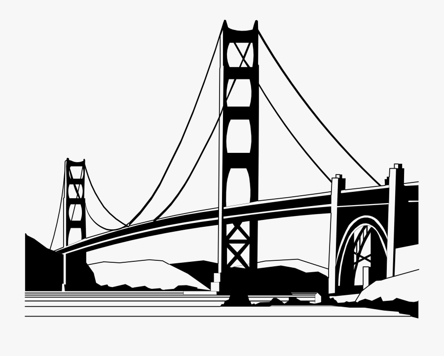 Golden Gate Bridge, Transparent Clipart