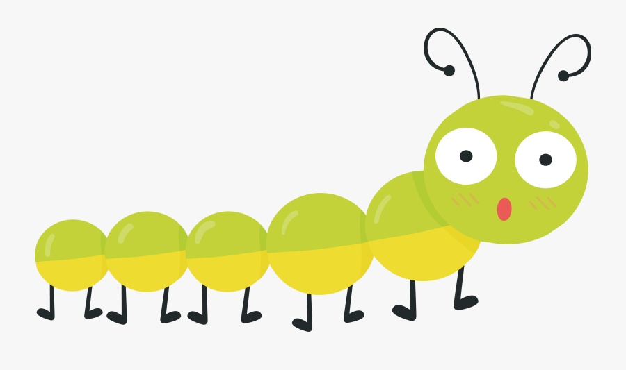 Cartoon Caterpillar - Spring Bug Clip Art, Transparent Clipart