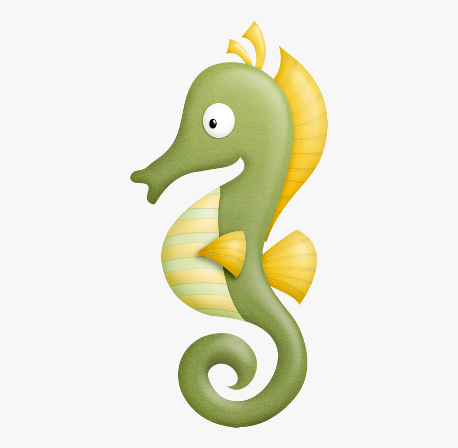 Transparent Green Seahorse Clipart - Cartoon, Transparent Clipart