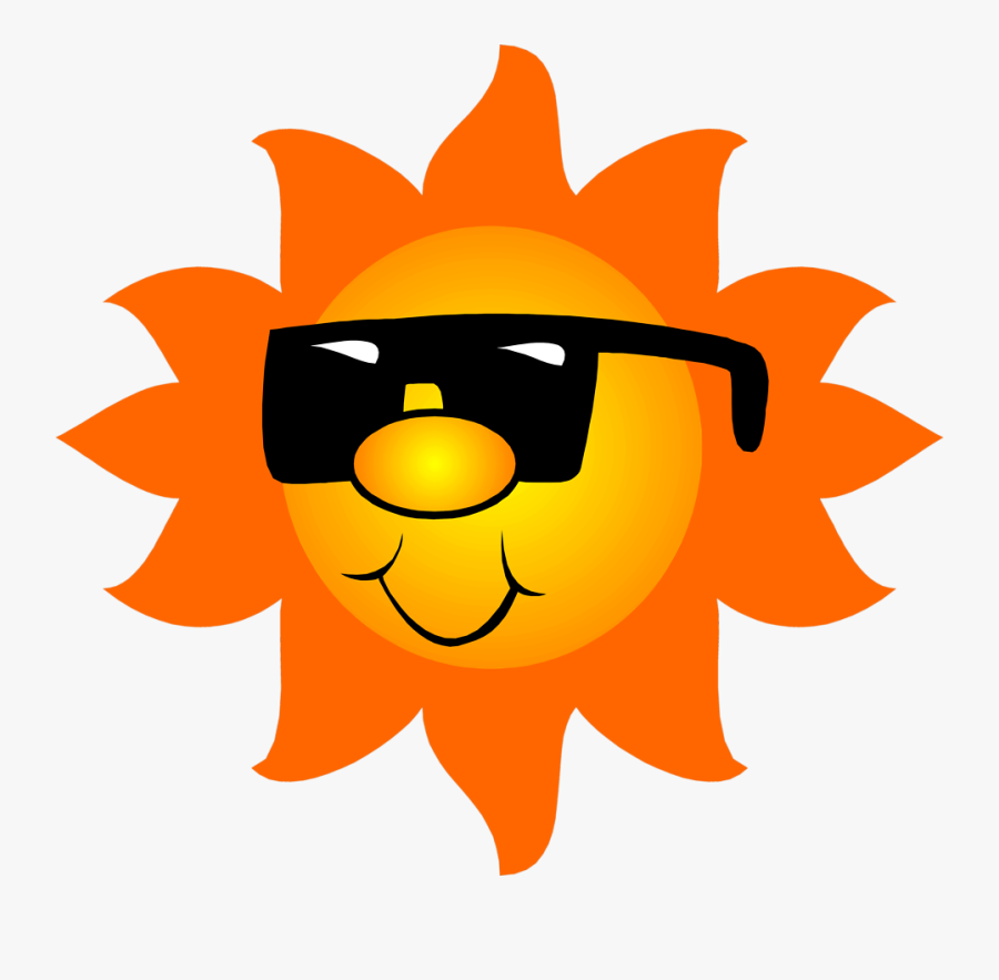 July Clipart Sun - Transparent Sun With Sunglasses, Transparent Clipart