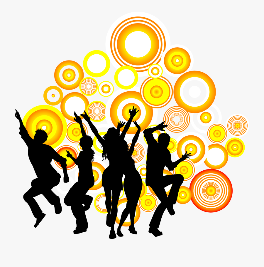 Silhouette People Dance Royalty-free Party Circle Clipart - Transparent Party Png Background, Transparent Clipart