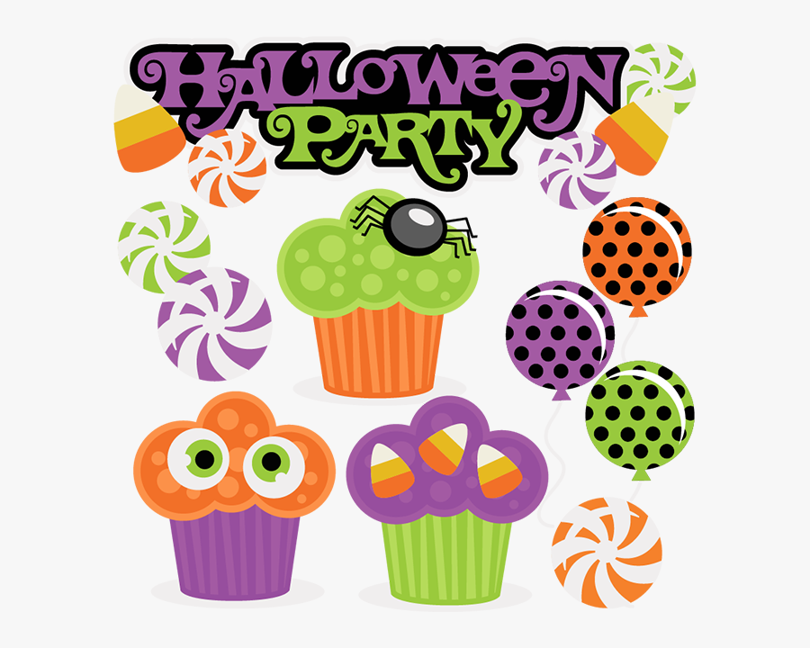 28 Collection Of Free Halloween Party Clipart - Miss Kate Cuttables Halloween, Transparent Clipart