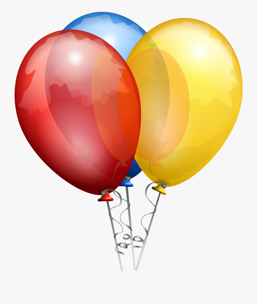 Party Clipart - Birthday Balloons, Transparent Clipart