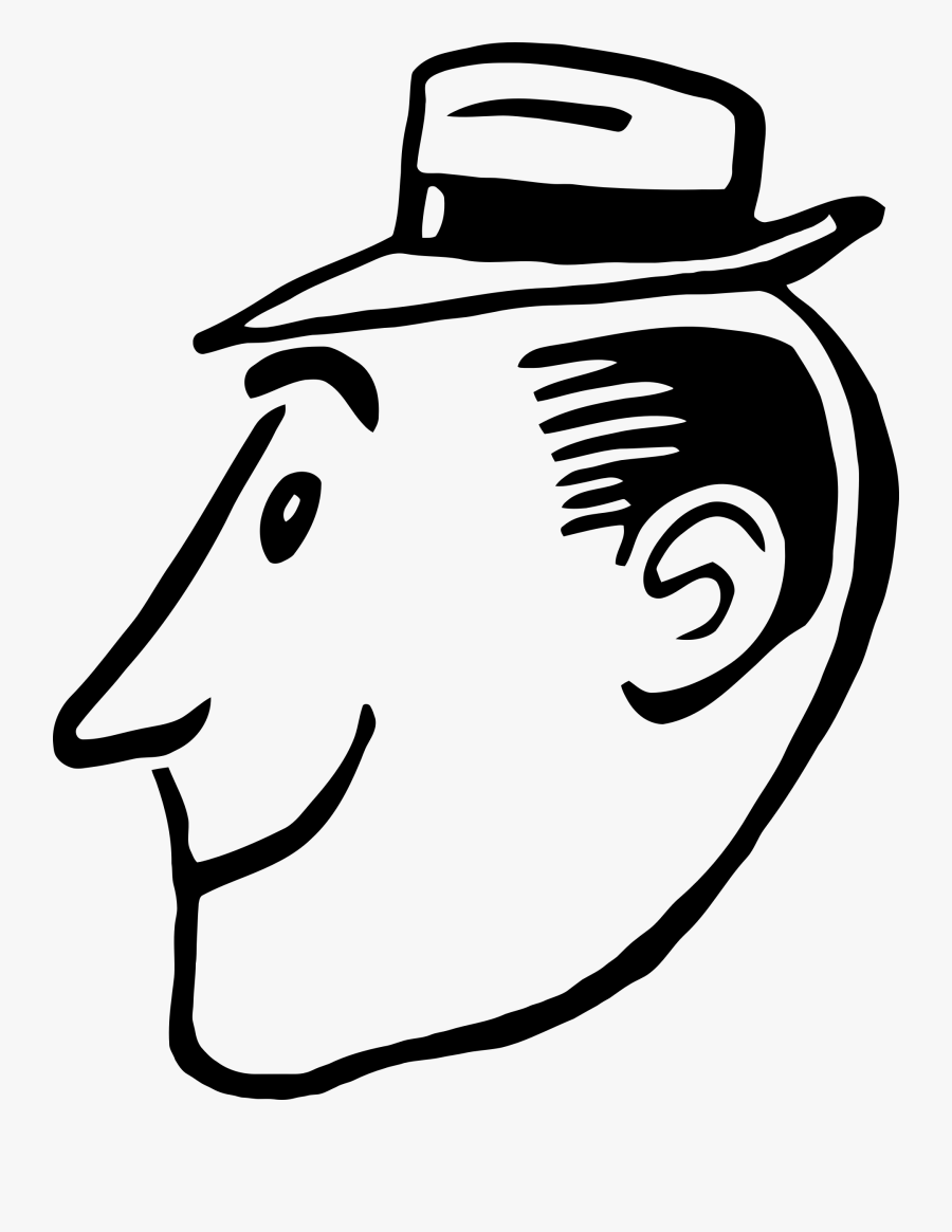 Simple Male Profile 3 - Profile Pic Cartoon Character Simple, Transparent Clipart