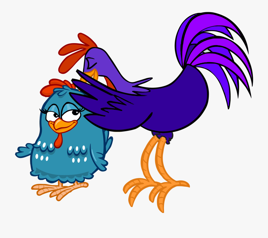 Rooster Tororo Whispering To Lottie Dottie Chicken - Galo Carijó Gif, Transparent Clipart