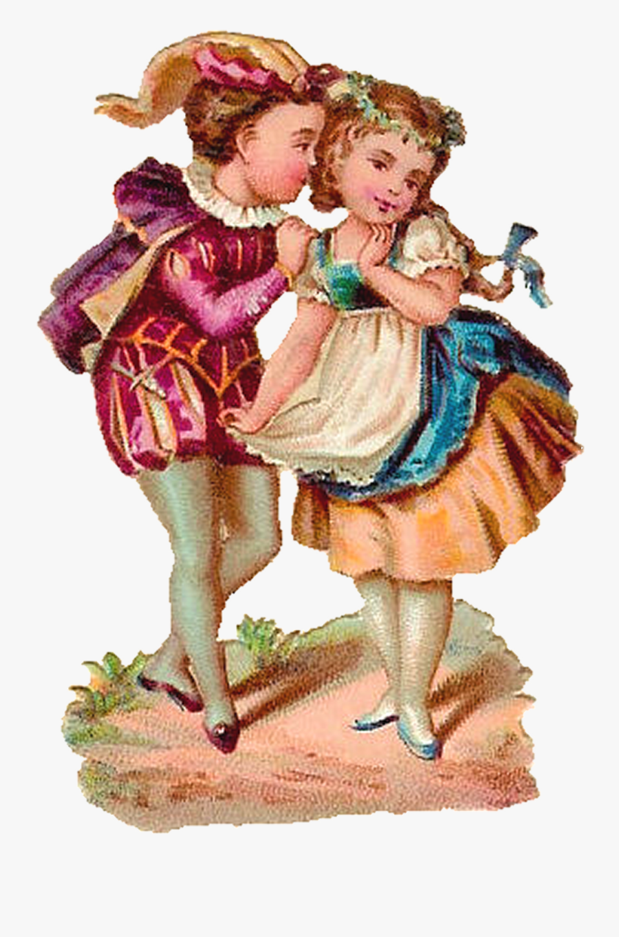 Victorian Kids Cartoon, Transparent Clipart