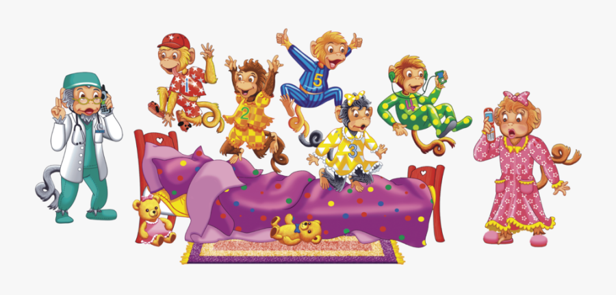 Five Little Monkeys Jumping On The Bed Gif, Transparent Clipart