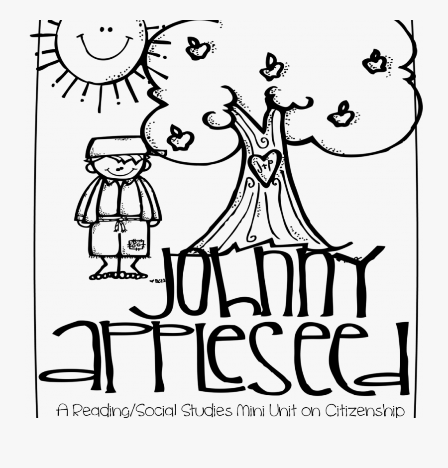 Free Thanksgiving Johnny Appleseed Coloring Pages - Printable Johnny Appleseed Coloring Page, Transparent Clipart