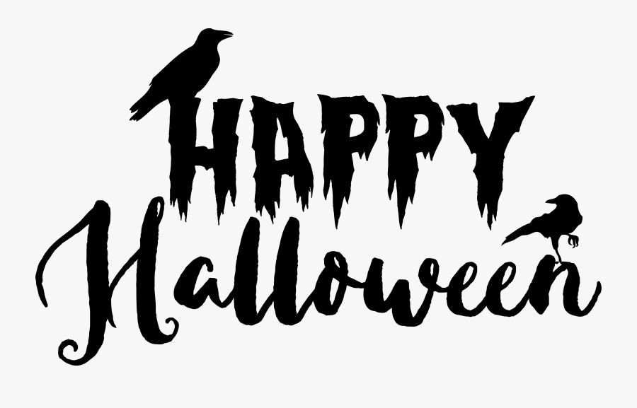 Download Happy Halloween Raven Svg Example Image - Transparent ...