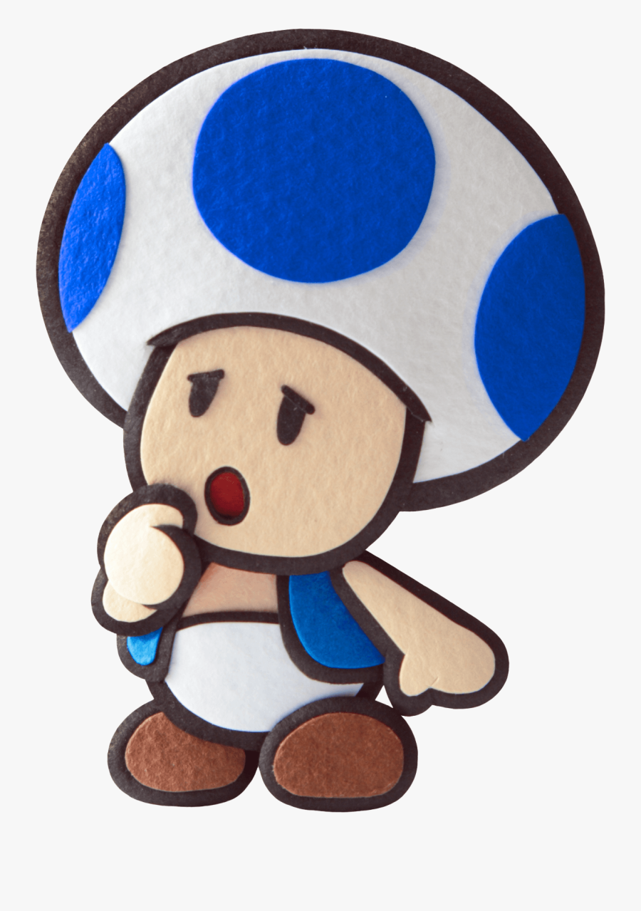 Blue Toad Paper Mario, Transparent Clipart