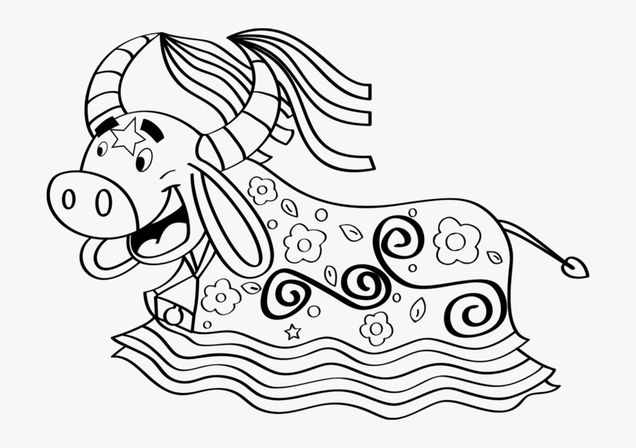 Clip Art Parintins Black And White - Desenho Boi Bumbá Para Colorir, Transparent Clipart