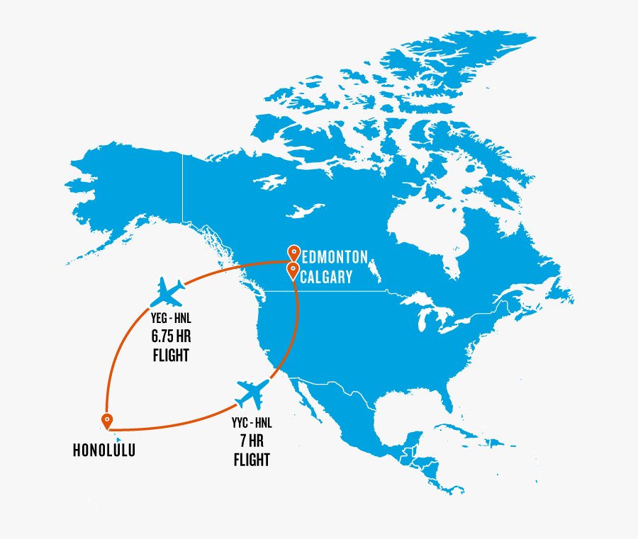 Honolulu On A Map, Transparent Clipart