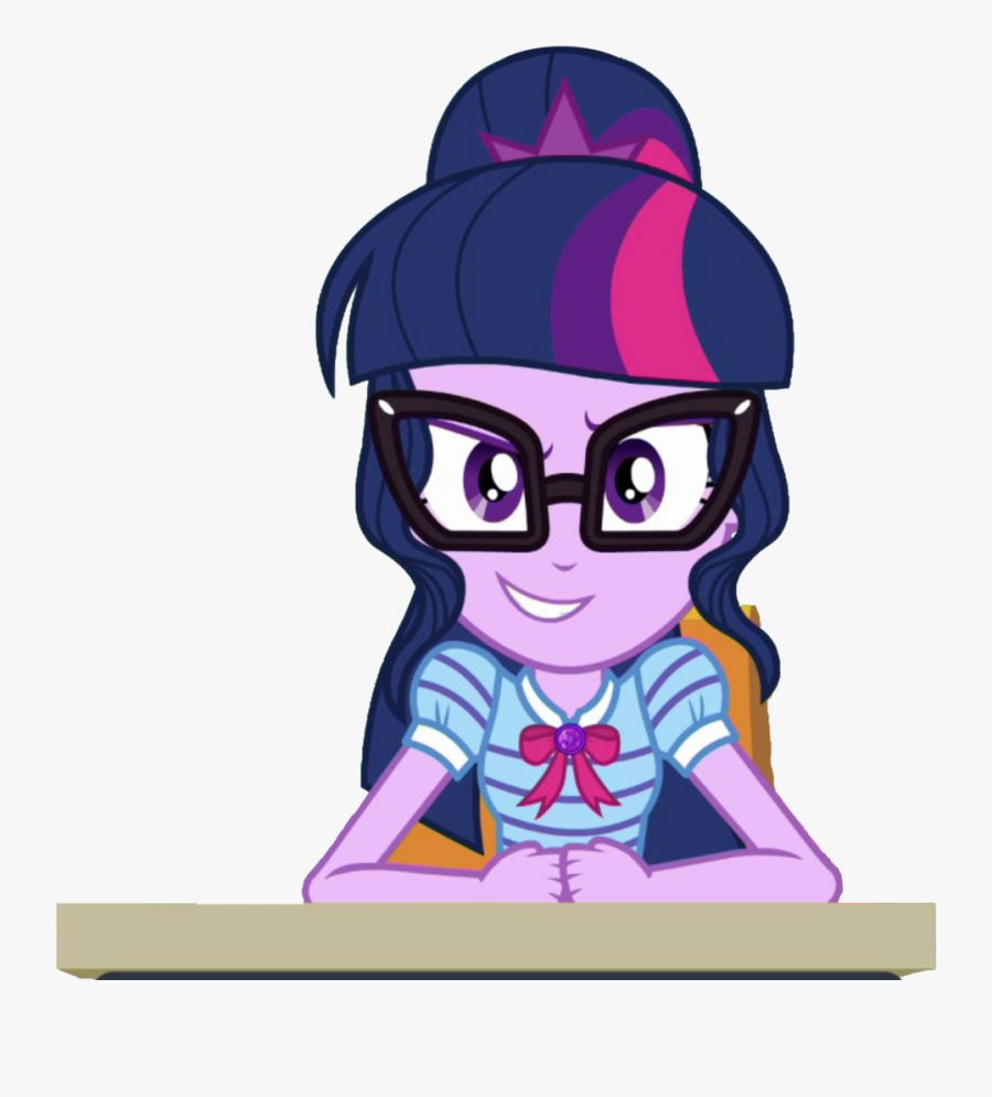 Hd Anime Girl Clipart Ponytail - Equestria Girls Sci Twi Vector, Transparent Clipart