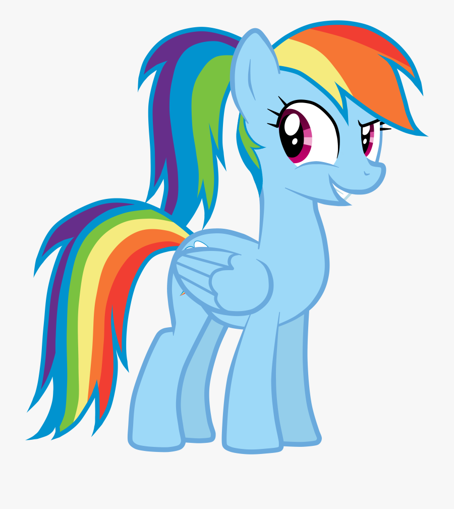 Ponytail Clipart Horse Tail - Rainbow Dash New Hairstyle, Transparent Clipart