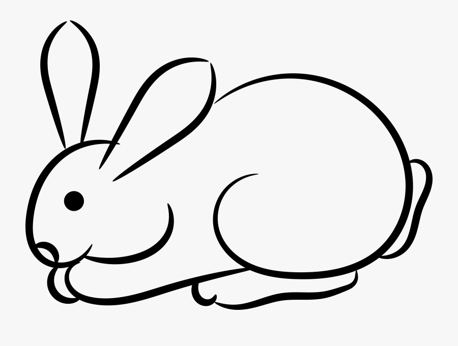 Clipart - Rabbit Black And White Png, Transparent Clipart