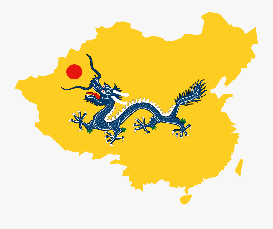 Flag Map Of Qing - Qing Dynasty Flag Map, Transparent Clipart