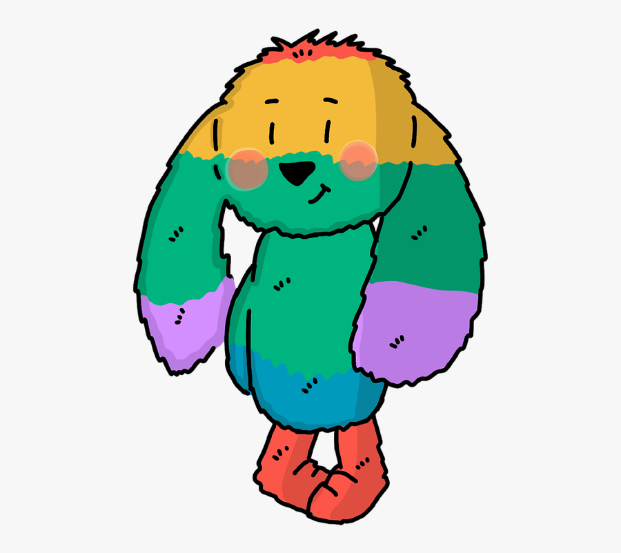 Transparent Cute Rainbow Png - Leporids, Transparent Clipart