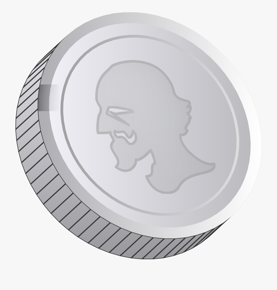 Silver Coin Cartoon Png, Transparent Clipart