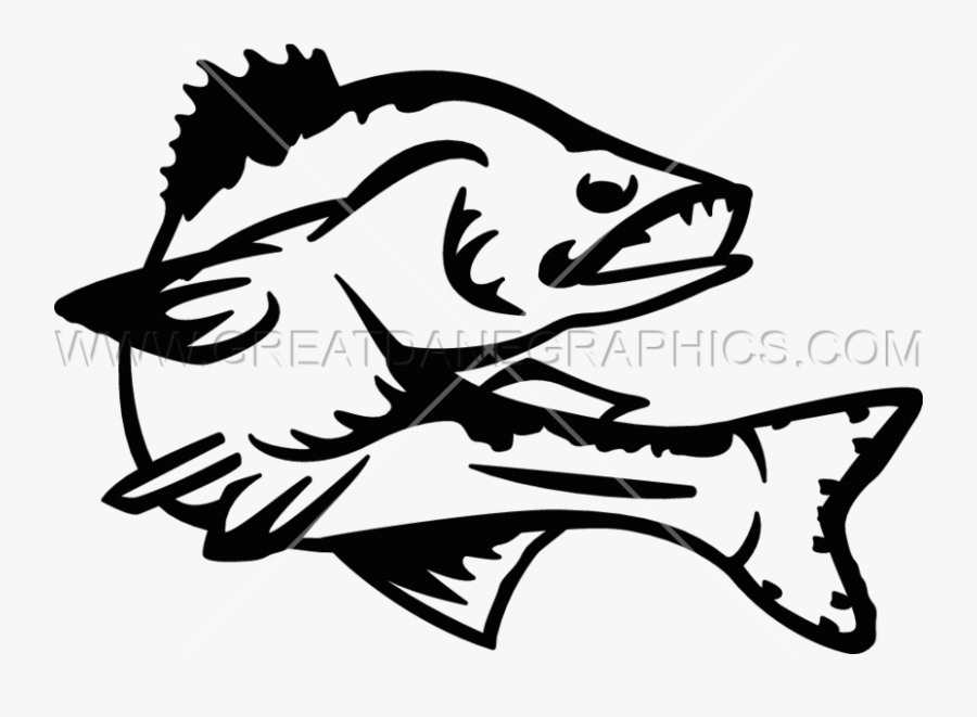 Walleye Vector Clipart Black And White Stock - Black And White Walleye Clipart, Transparent Clipart