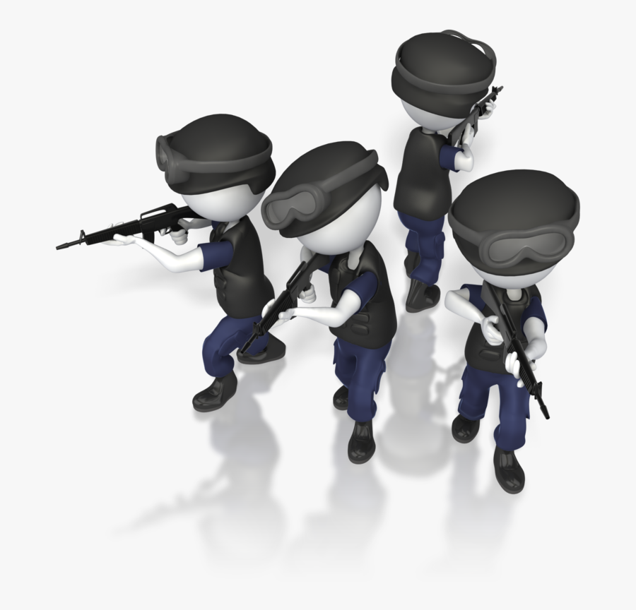 Police State - Stick Figure With Gun Transparent, Transparent Clipart