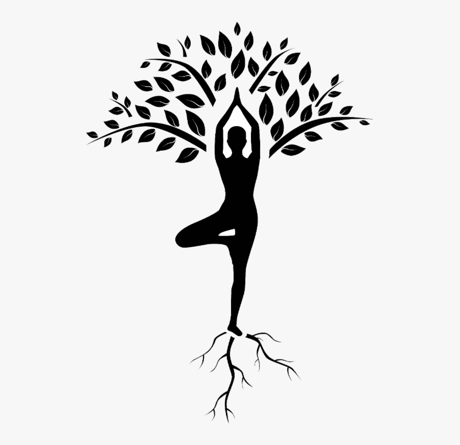 Omz Yoga Tree - Yoga Tree Pose Silhouette, Transparent Clipart