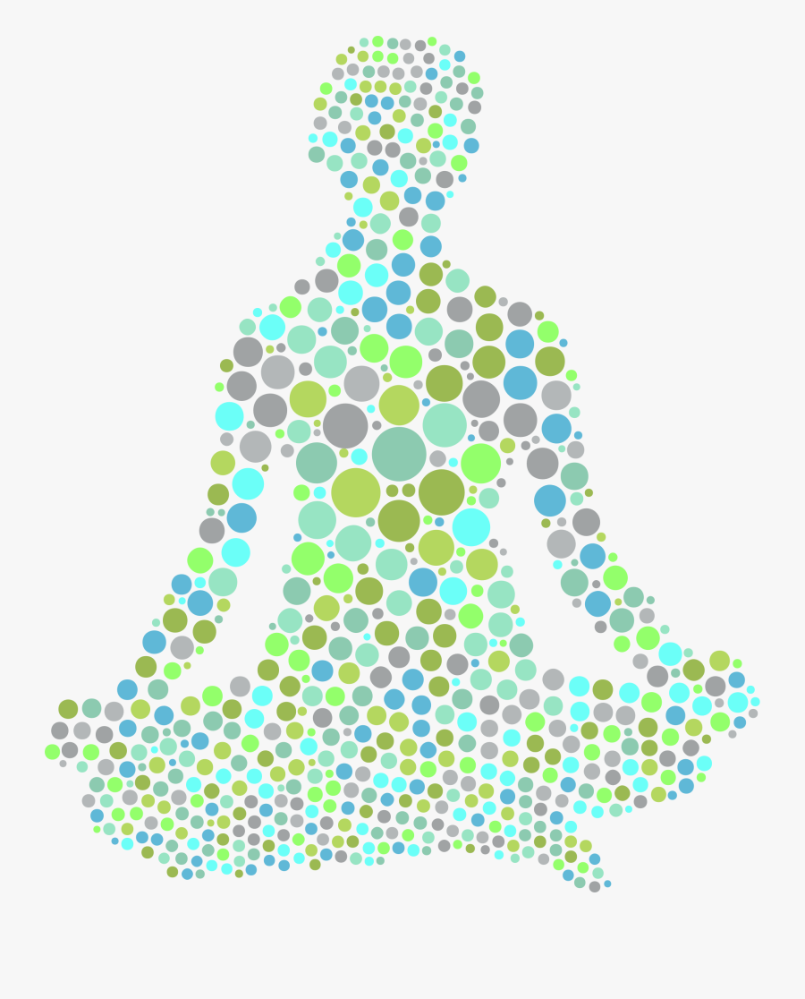 Female Yoga Pose Silhouette 7 Circles No Background - Illustration, Transparent Clipart