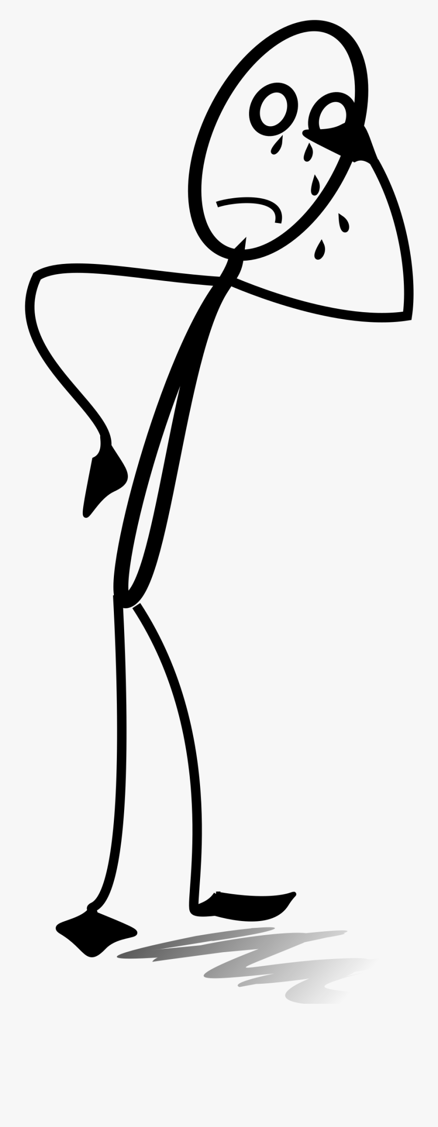 Al Sad - Stick Figure Transparent Background, Transparent Clipart