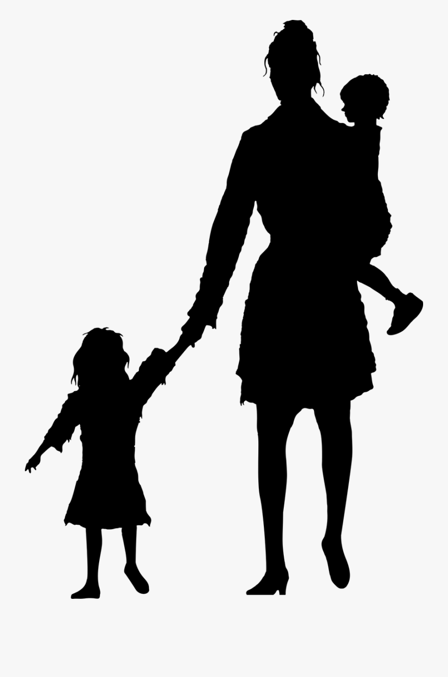 Clip Art Mother Child Infant Silhouette - Refugee Clipart , Free ...